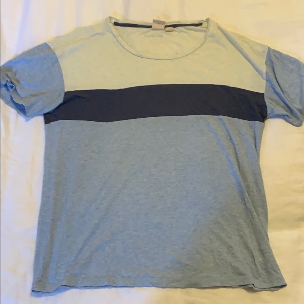 Hugo boss orange blue stripe light weight tee